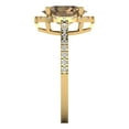 thumbnail image 3 of Clara Pucci 14K Yellow Gold 2.27ct Champagne Solitaire with Accents Ring, 3 of 7