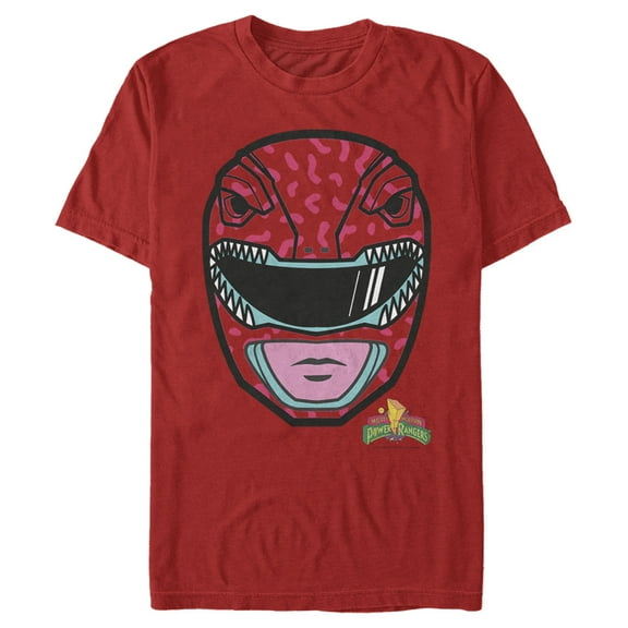 Men's Power Rangers Red Ranger Helmet  Graphic Tee Red Medium