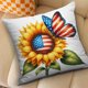thumbnail image 4 of Sunflower Pillow Cover Without Core Independence Day Sofa Cushion Pillow Cover, 4 of 8