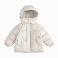 thumbnail image 3 of NOLDARES Girls' Boys' Hooded Puffer Jacket Winter Warm Down Ski Jacket Coat for Little & Big Kid,A048-White, 3 of 8