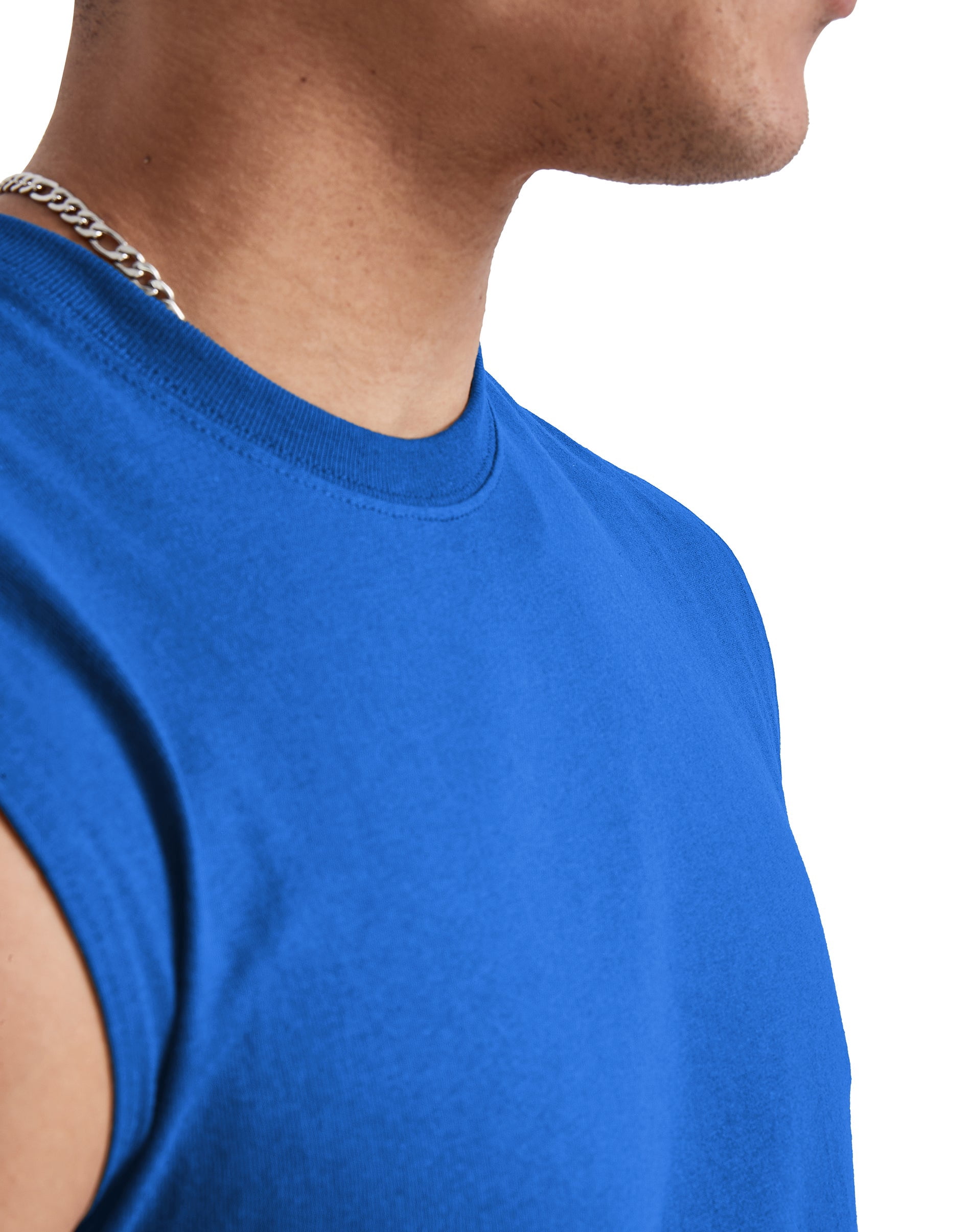 Hanes Essentials Men's Muscle Tank Sleeveless Tee Workout Gym Crewneck Midweight