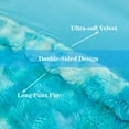 thumbnail image 4 of RYNGHIPY Fuzzy Comforter Set for Girls Queen 3pcs Faux Fur Bedding Set Tie Dye Teal Plush Bed Comforter Set Winter Bubble Bedding with Pi1lowcases, 4 of 8