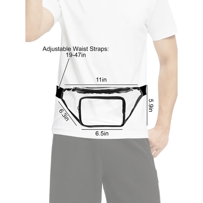 EEEkit Clear Waterproof Fanny Pack, Adjustable Waist Bag photo 2