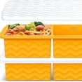 thumbnail image 5 of Silicone Freezer Tray with Lid – 2-Cup Soup Freezer Container Molds, Large Ice Cube Trays for Freezing Soup, Sauce & Broth, Meal Prep & Food Storage – Oven & Dishwasher Safe, 2-Pack, 5 of 6