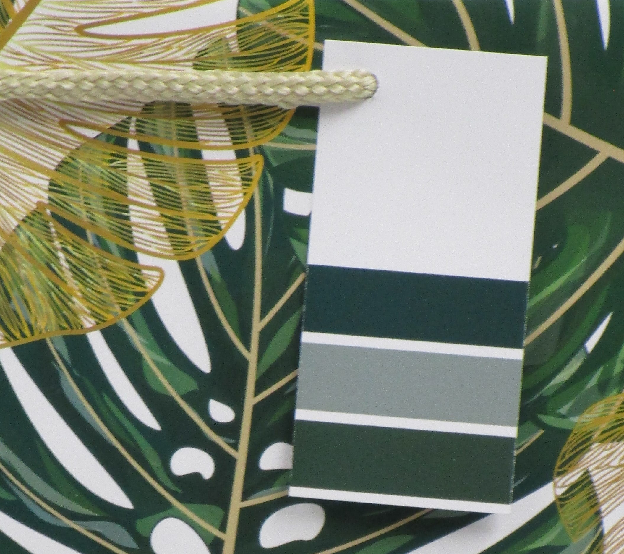 Way to Celebrate All Occasion Large Paper Gift Bag Botanical Monstera, 10" x 5" 12"