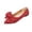 Red, variant on SuTry Women's Pointed Toe Flats Slip On Polka Dot Bow Detail Lightweight Comfortable Satin Blend Casual Walking Office Shoes(42)