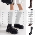 thumbnail image 3 of Women's Slouchy Knee High Boots Mid Calf Chunky Platform Boots Round Toe Riding Biker Boots with Adjustable Buckle Viking Gothic Faux Leather Shoes, 3 of 9