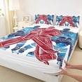 thumbnail image 3 of Homewish Ice Hockey Twin Sheet Sets,Hockey Sport Lovers Twin Fitted Sheet,Red Blue White Flat Sheet For Kids Boy,Microfiber Bedroom Decor,3-Piece, 3 of 7