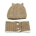 thumbnail image 2 of Toddler Girls Boys Knitted Winter Hat and Soft Thick Scarf Set Warm and Windproof Hat Cute Lined Hat 2 Pieces for Little Ones, 2 of 4