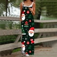 thumbnail image 2 of successthop Womens One Pieces Christmas Jumpsuit Plus Size Kitty Print Sleeveless Wide Leg Festival Pants with Pockets, 2 of 5