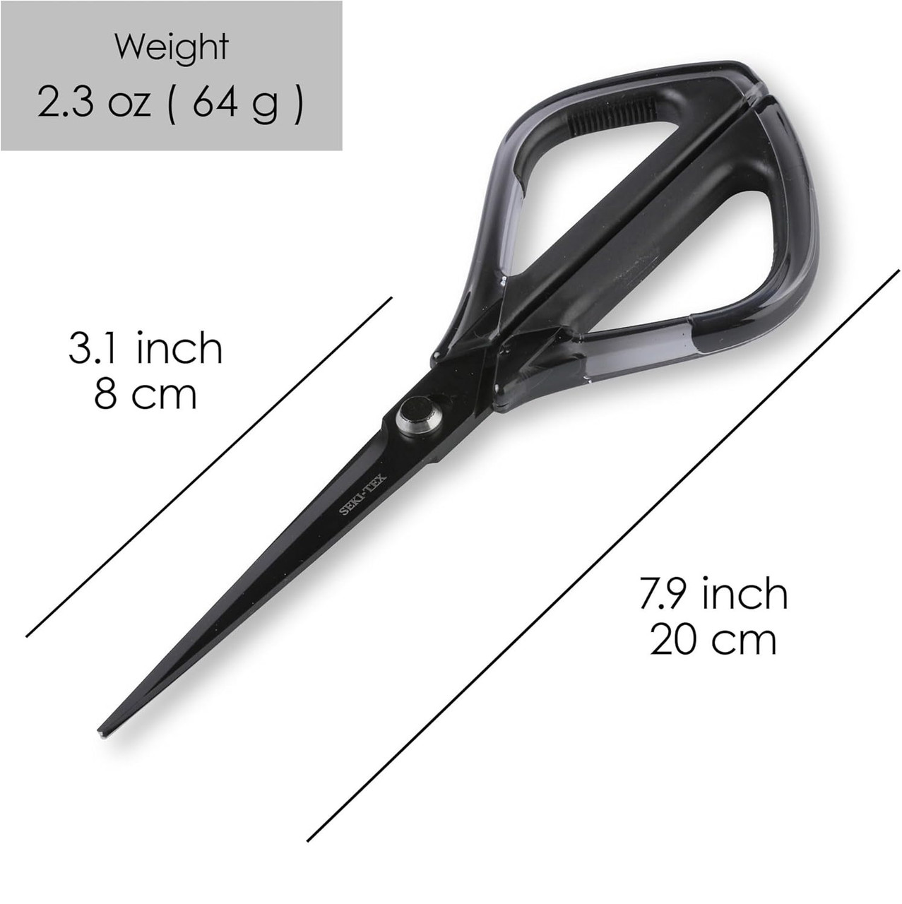 Seki-Tex Greige Nonstick Stainless Steel Cardboard Opener Smart Scissors