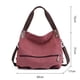 thumbnail image 2 of Bolsos tipo hobo, bolsos cruzados de lona para mujer, bolsos tipo tote casuales de color sólido, 2 of 6