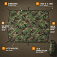 thumbnail image 3 of USGI Industries Military Woobie Blanket | Thermal Insulated Camping Blanket, Poncho Liner | Large, Portable, for Hiking, Outdoor | Compression Carry Bag Included (Woodland), 3 of 5