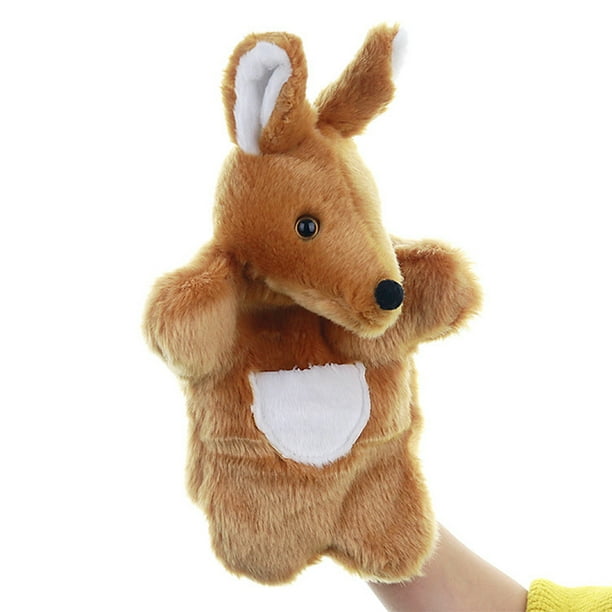 FELTECHELECTR Marionetas de mano con forma de canguro Juguetes de marionetas de mano de canguro Juguetes de marionetas de mano de peluche