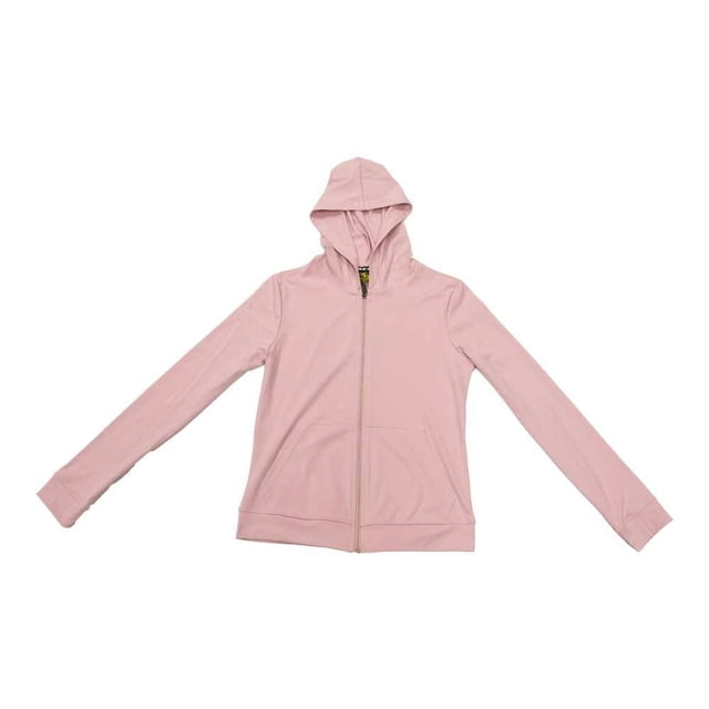 Sudadera Athletic Works para Dama Cierre Completo y Capucha Rosa Talla CH