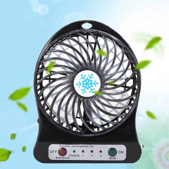 Ventilador de Mesa de Control Inteligente, Ventilador de Mini Escritorio, Con Ajuste de Viento de Tres Bloques, Escritorio recargable para la Cama