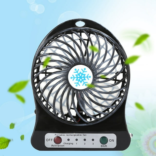 Ventilador de Mesa de Control Inteligente, Ventilador de Mini Escritorio, Con Ajuste de Viento de Tres Bloques, Escritorio recargable para la Cama