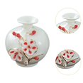 thumbnail image 6 of deevoka Ceramic Flower Vase Modern Floral Arrangement for Table Bookshelf Decoration Red, 6 of 9