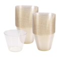 thumbnail image 3 of Gold Plastic Cups Clear Plastic Wine Glasses, for Party Cups 50Pcs, 3 of 5