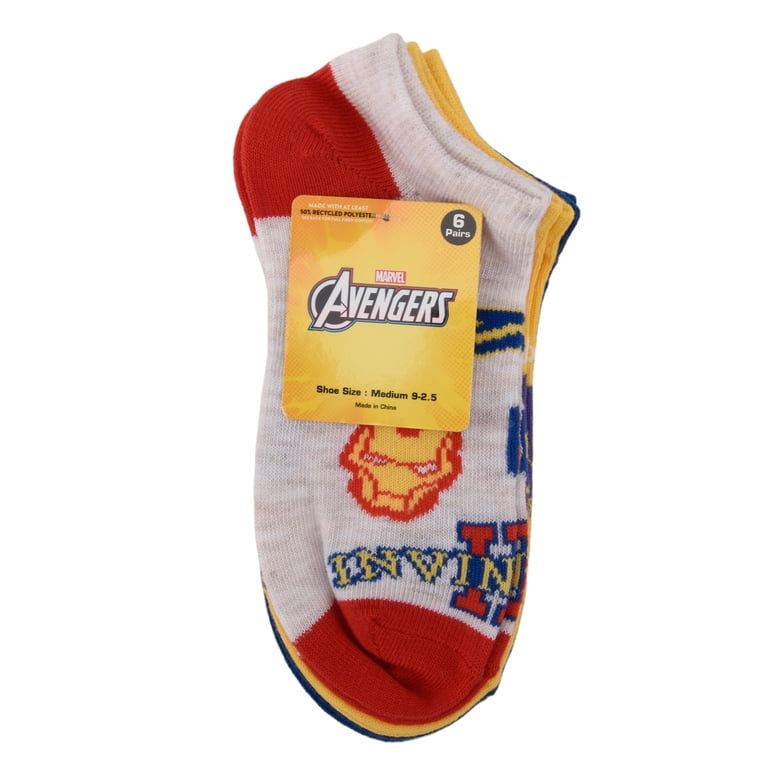 Avengers Boys No Show Socks, 6-Pack photo 2