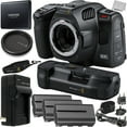 thumbnail image 1 of Blackmagic Design Pocket Cinema 6K Pro Camera (EF Mount) with Blackmagic Cinema Battery Grip & Essential Bundle - Includes: Samsung 1TB T5 Portable Solid-State Drive, 3X Replacement Batteries & MORE, 1 of 9