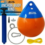 Better Boat Anchor Buoy and Retrieval Ring 9" Vinyl Boat Balls Round Boat Mooring Buoys