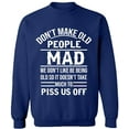 thumbnail image 2 of OXI Crewneck Sweatshirt - Don't Make Old People, Basic Casual Sweatshirts for Men's and Women Fleece Sweatshirt Long Sleeve - Navy Blue 3X-Large, 2 of 2