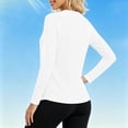thumbnail image 7 of hotojiny Women's Long Sleeve Shirt Slim Fit Workout Tops Athletic Base Layer Gym Yoga UPF 50+ Sun Shirt for Running Sports(White,X-Large), 7 of 7