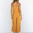thumbnail image 4 of Gaecuw Dressy Jumpsuit for Women 2023 Sleeveless Off the Shoulder Strapless Overall Band Collar Polka Dot Onesie Strappy One Piece Outfits Loose Baggy Long Pants Wide Leg Summer Romper Calf Length, 4 of 7
