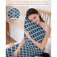 thumbnail image 5 of Lake Blue Moroccon Pillow Cases Body Size, Smooth Satin Pillowcase for Hair and Skin, Minimalist Ethnic Bohemian Aesthetic Decorative Cooling Bed Pillow Covers with Zipper, 20x54 Inches, 5 of 5