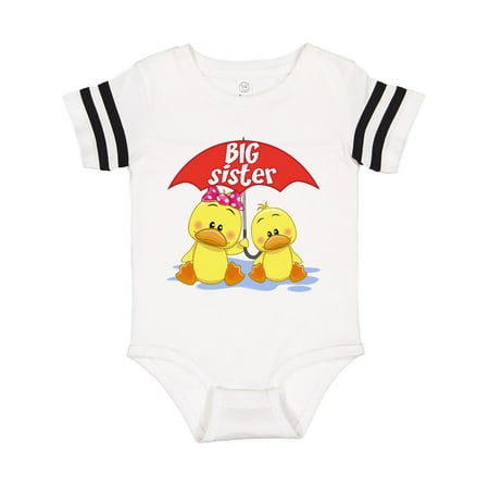 

Inktastic Big Sister Duck Gift Baby Girl Bodysuit