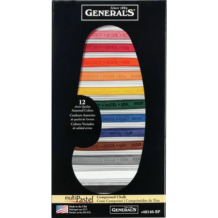 General Pencil Multi Pastel Stick Set, 12-Colors
