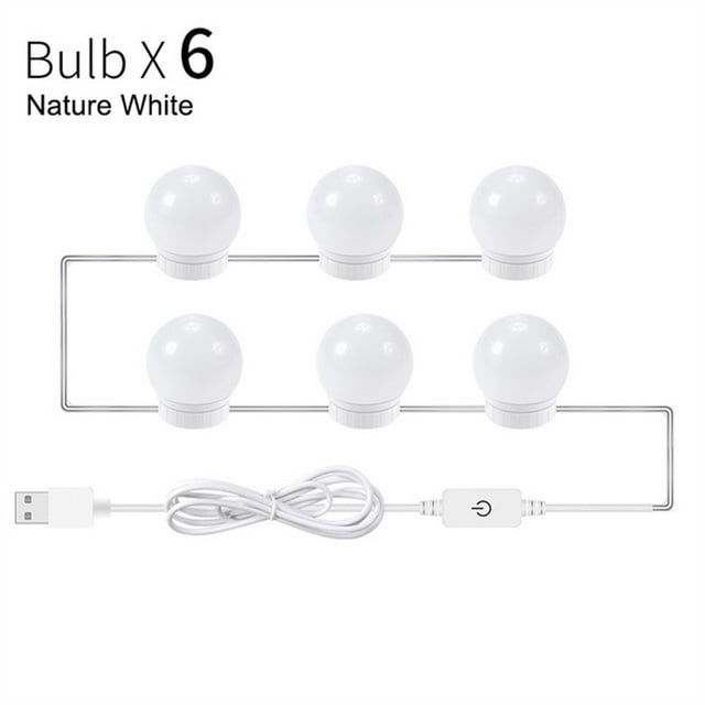 LED Makeup Mirror Light Bulb Lights Stepless Dimmable Wall Lamp 6 10 14Bulbs Kit for Dressing Table ,Widely Use