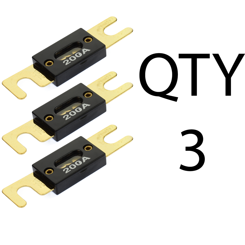200 Amp ANL Inline Fuse by Voodoo Car Audio For Fuse holder (3 PACK