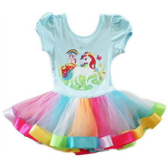 Wenchoice Blue Rainbow Ballet Dress Girl'S Xl(7Y-8Y)