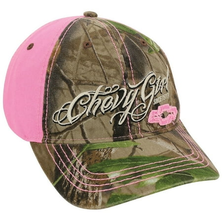 Blue Cameo Check - Chevy Girl Camouflage Hat (Pink)
