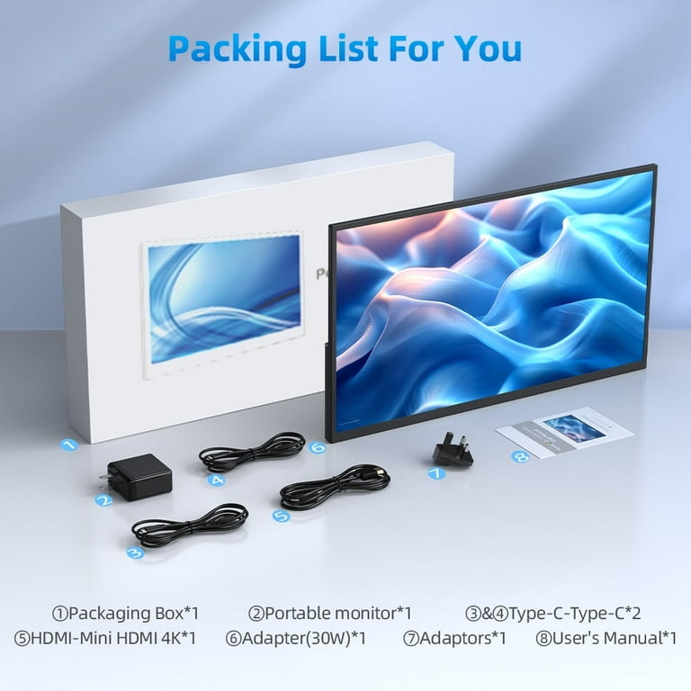 新品未使用portable monitor Amazon.com: Portable Monitor Touchscreen, HDR, 400cd/m², 14