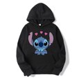 thumbnail image 4 of Disney-Sudadera con capucha para hombre y mujer, suéter de gran tamaño con dibujos animados de Stitch, ropa informal a la moda para parejas, Tops de primavera y otoño, 2024, 4 of 4