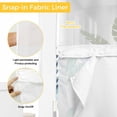 thumbnail image 3 of Colorful Leaf No Hooks Shower Curtain with Snap-in Liner Pastoral Plant Green Leaf Watercolor Shower Curtains for Bathroom, Waterproof, Easy Install, Washable 72"x96", 3 of 9