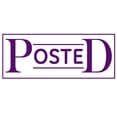 thumbnail image 1 of Printtoo Posted Self Inking Rubber Stamp Pre-Inked Office Stamp- Home Office Business Stationery, 47 x 20 mm Purple, 1 of 7