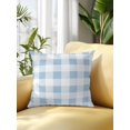 thumbnail image 2 of Waterproof Outdoor Throw Pillows with Inserts 16"x16", Blue Checkered Soft Decorative Pillowcases for Couch Bedroom, Blue White Buffalo Plaid Pillow Covers for Sofa Living Room, 2 of 8