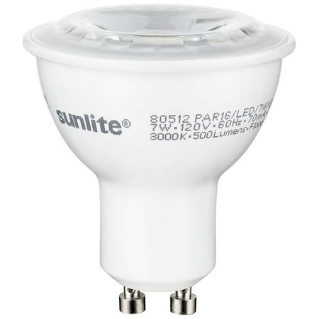 

Sunlite LED MR16 Reflector Spotlight Bulb 7w 120v GU10 Base 3000K - Warm White