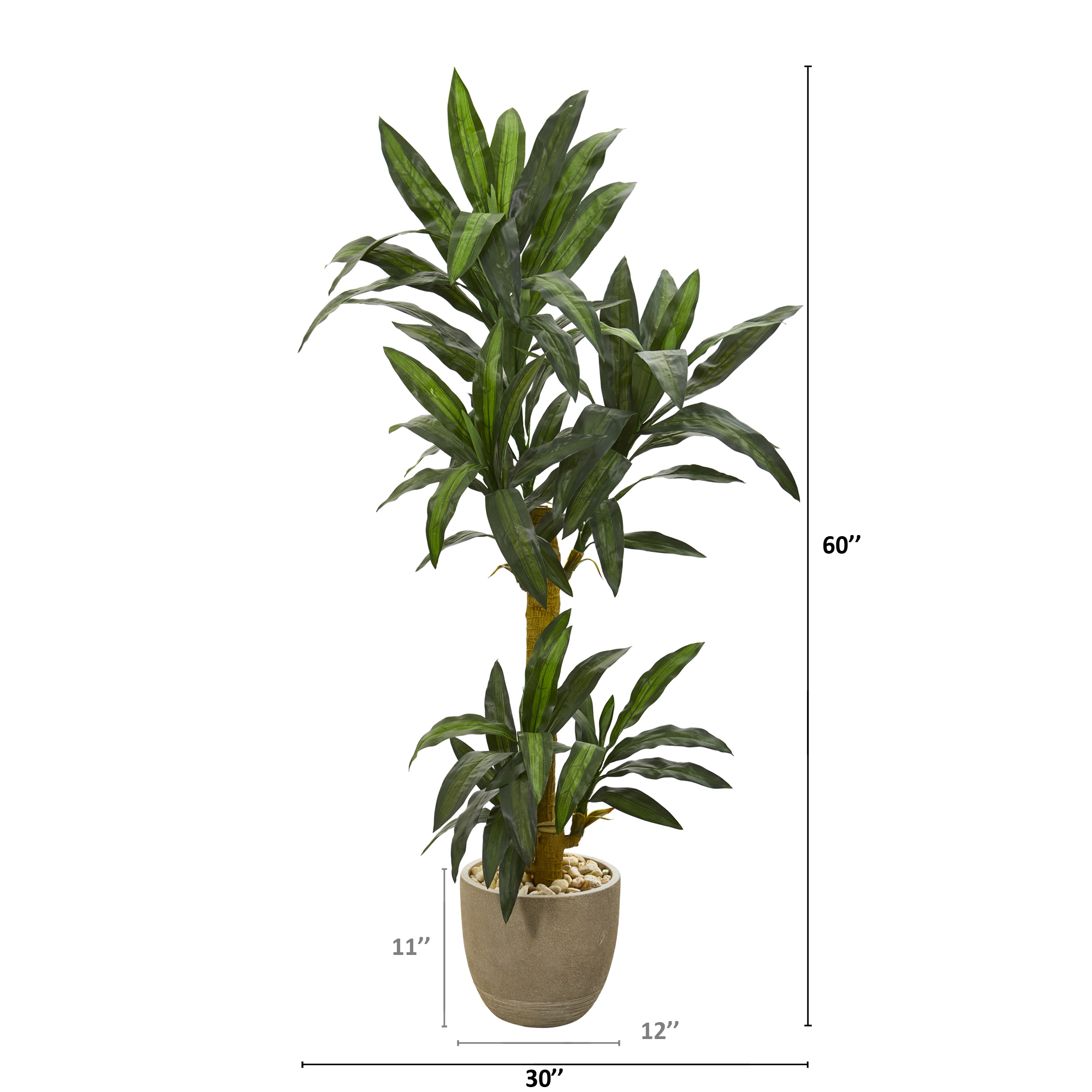 5ft. Yucca Artificial Plant in Sandstone Planter