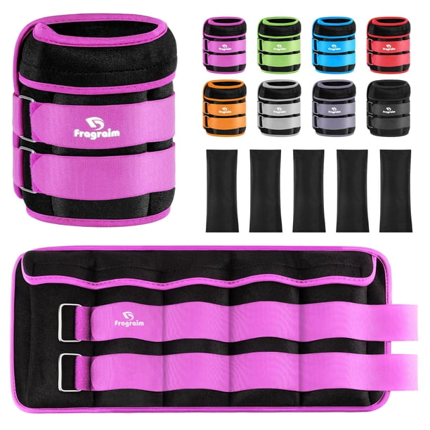 Pesas para Tobillo Ajustables Fragraim 0.7-6.8 kg Par Morado