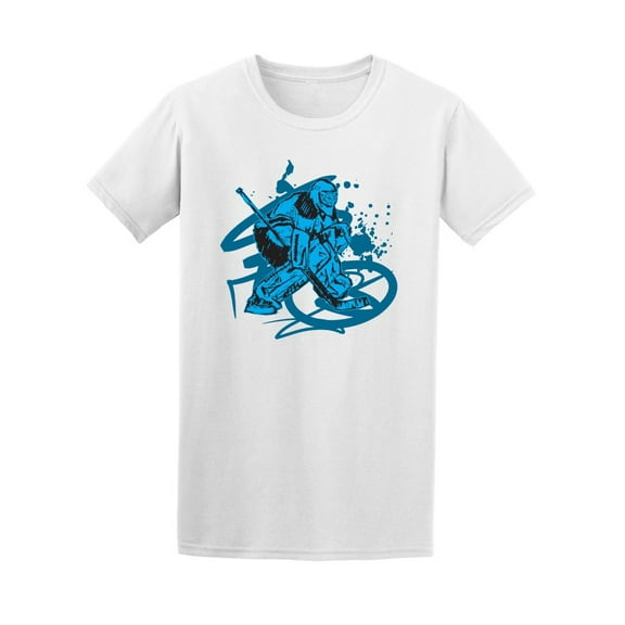 Goalie Hockey Player Sketch T-Shirt Men -Image by Shutterstock, Male 4X-Large
