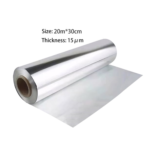 Papel Aluminio Grueso Desechable Rollo Papel Aluminio Alimentaria para El Horno Papel Aluminio para Hornear Lata para Barbacoa (20m*30cm*0.001mm)