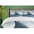 thumbnail image 4 of Ambesonne Shark Duvet Cover Sets, Penguin Holding Wild Fish, 2-King, Blue Grey Dust, 4 of 7