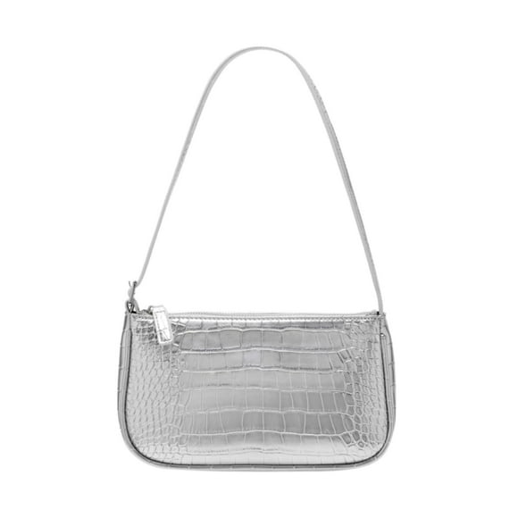 WSRYDJDL Bolso pequeño para mujer, bolsos de hombro ajustables, bolso de mano con patrón de cocodrilo con cierre de cremallera, retro