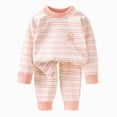 thumbnail image 3 of CAUYDY Children Girl Pajamas 10-12Y 13-14Y Teen Sleepers Fall Winter Long Sleeve Shirt Elastic Waist Pants 2PCS Cute Set Tween Girls Clothing Outfits Sizes 150,Orange, 3 of 8