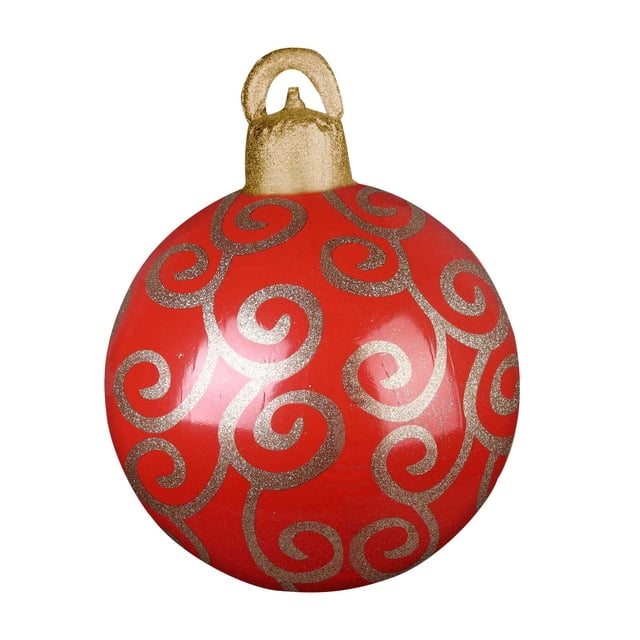 Outdoor Christmas Inflatable Decoration Ball 45 cm PVC Holiday Yard Decor for Trees, Walls, or Ground